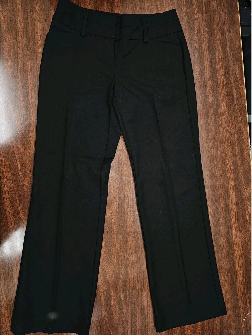 Cat0 Women's Black 2P Lowrise Dress Pants Stretch Polyester Blend Corporate Chic